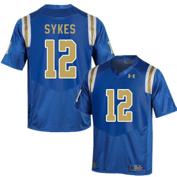 Men #12 Matt Sykes UCLA Bruins College Football Jerseys Sale-Blue
